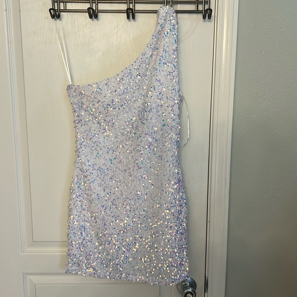 White Sequin Dress